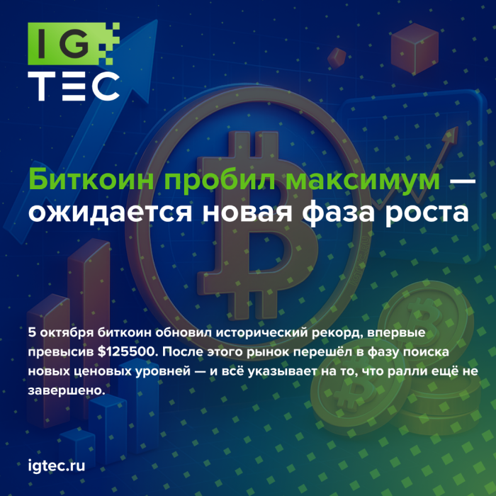 Биткоин пробил максимум — ожидается новая фаза роста Биткоин пробил максимум — ожидается новая фаза роста